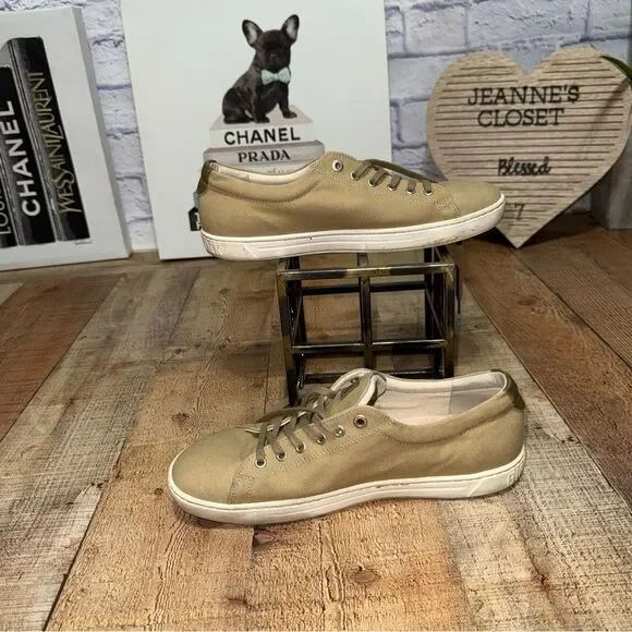 Birkenstock Arran Women’s Taupe Tan Canvas Lace Up Sneaker Size EURO 41 L 10 - Picture 3 of 10